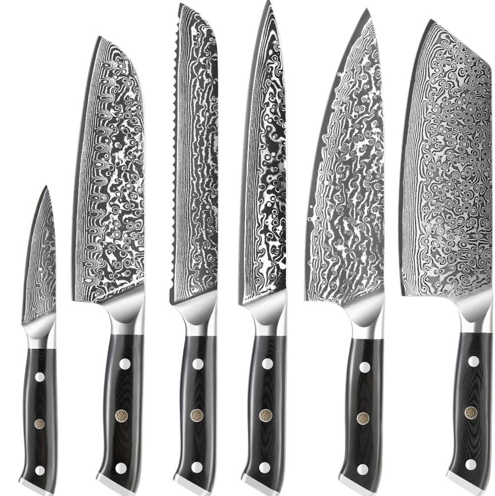 Damascus Steel Knife Set