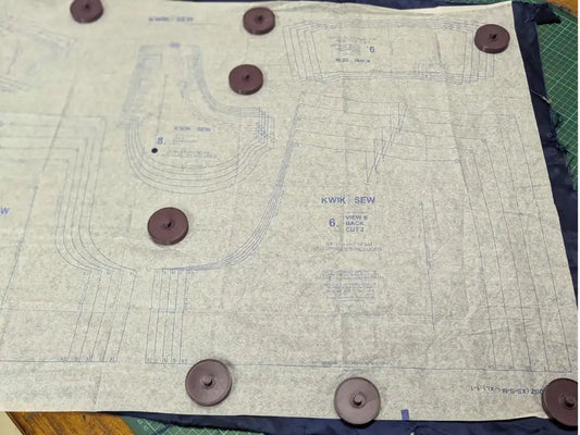 Using Pattern Weights On Fabric For Sewing