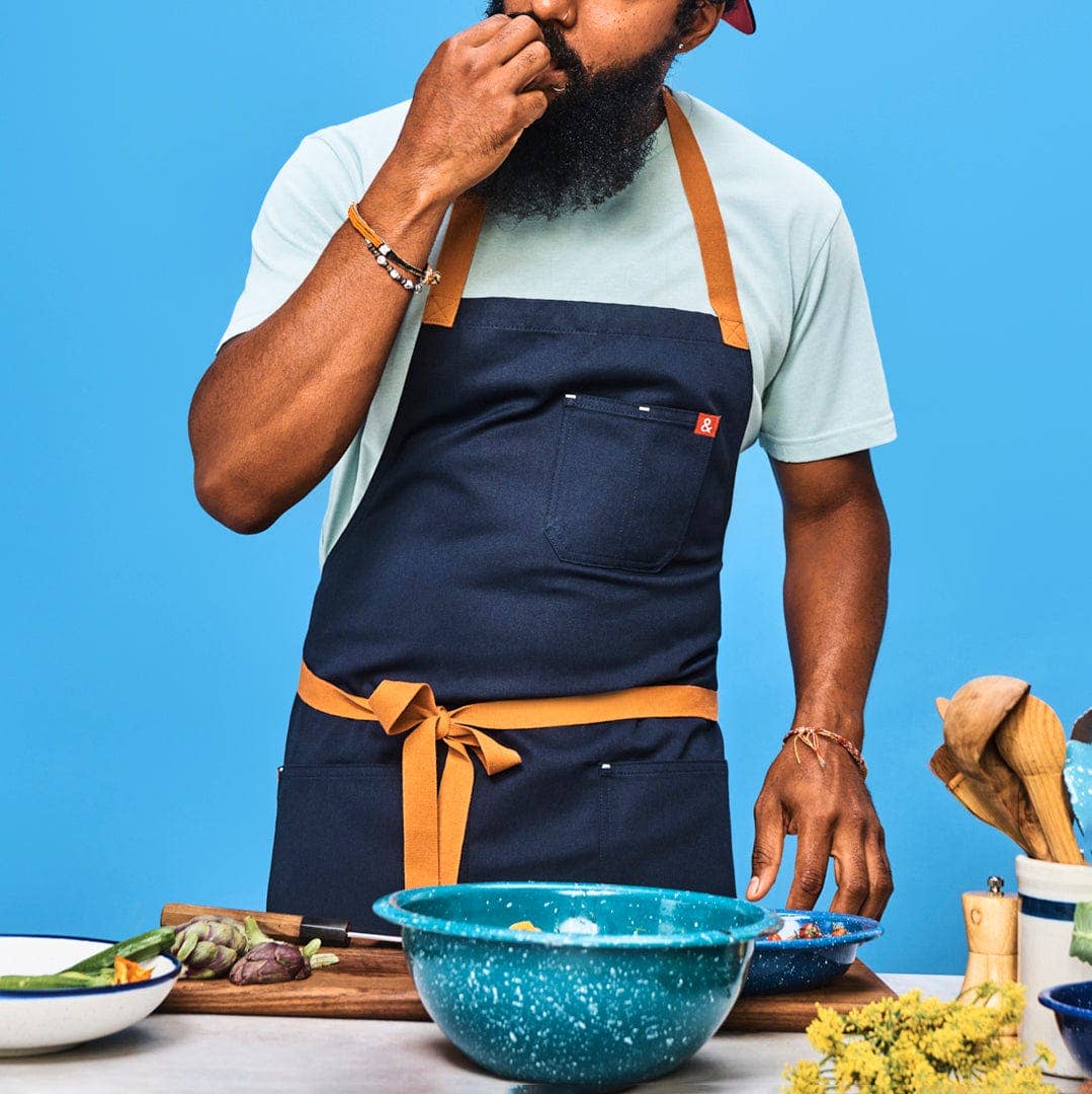 The Essential Apron in Midnight Blue | Hedley & Bennett