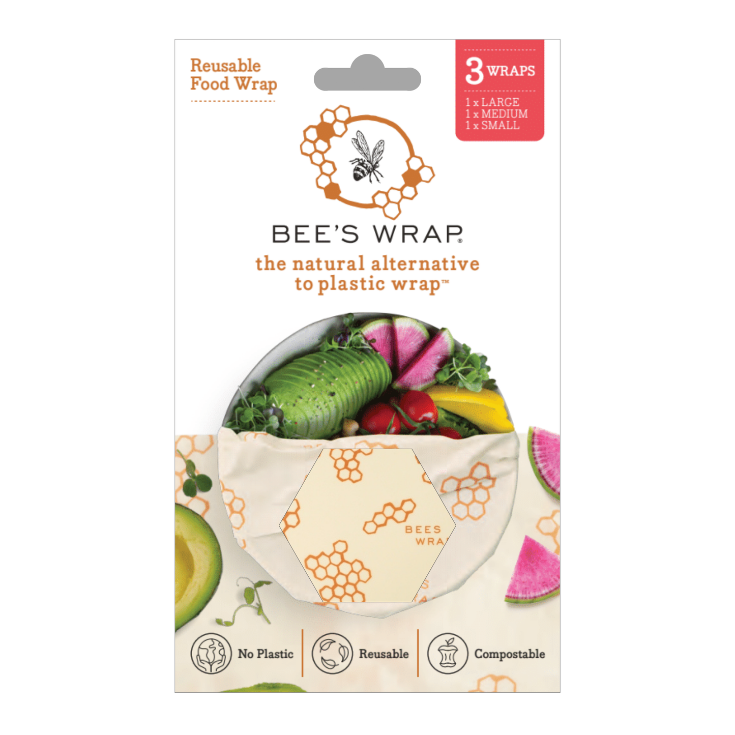 Bee's Wrap® The Tri-Fecta Pack | Assorted Single Wraps (3-Pack)