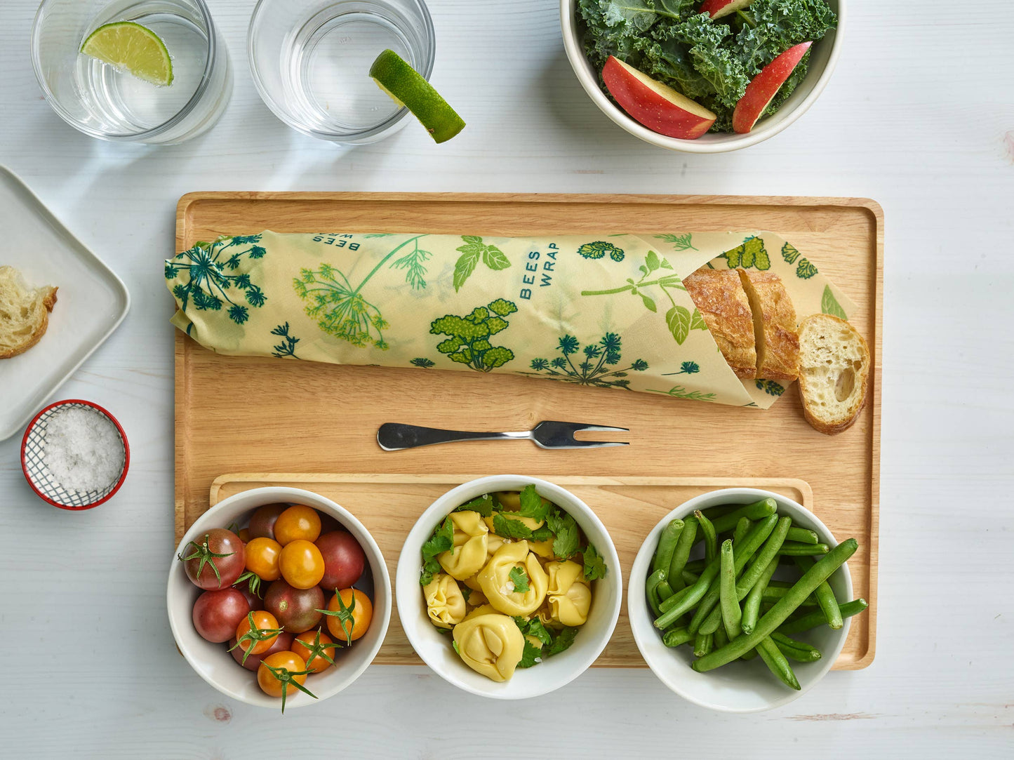 Bee's Wrap® Vegan Assorted 3-Pack | Herb Garden Print (Plant-Based Wax)