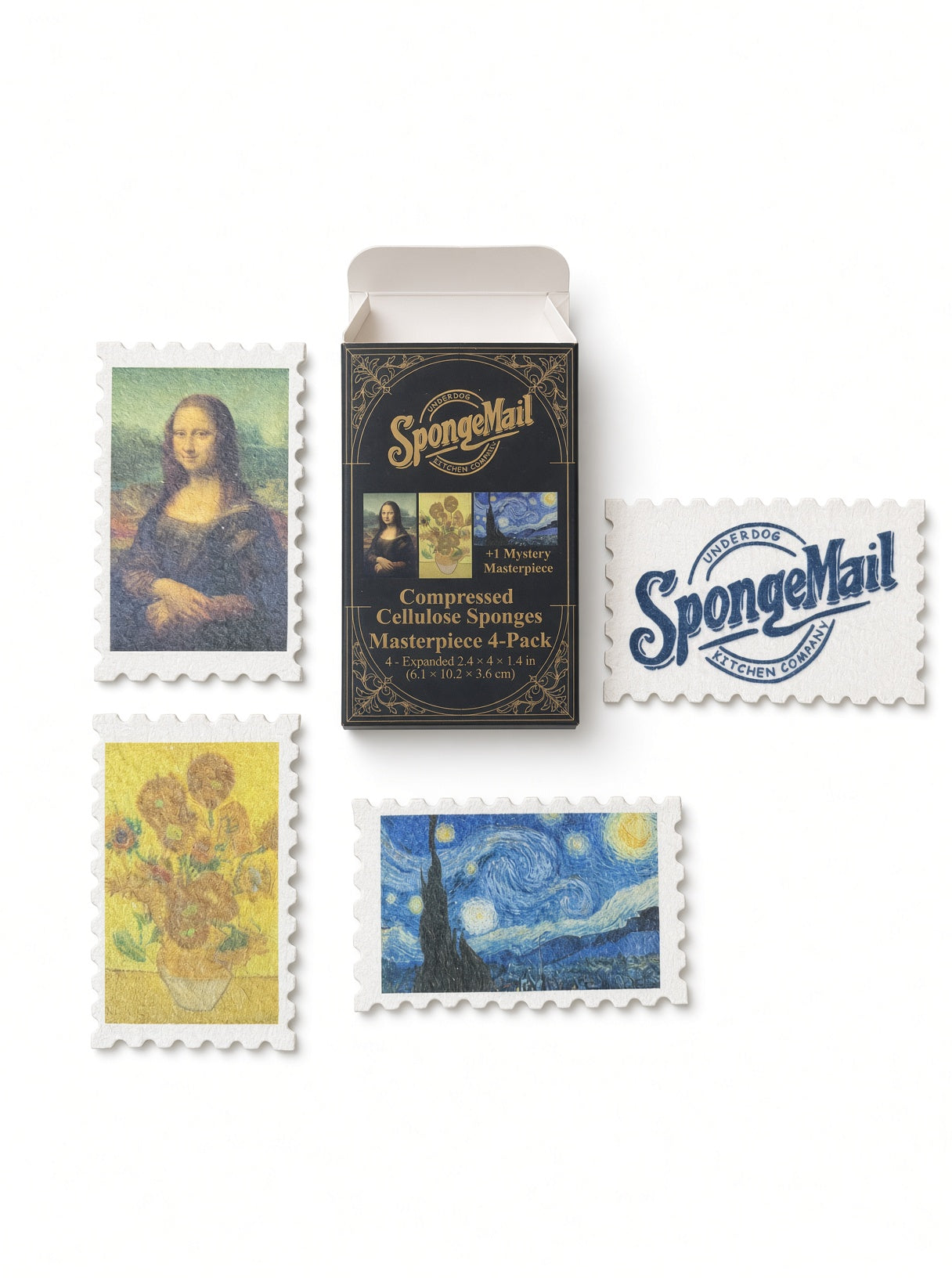 SpongeMail® 6-Pack | Plastic-Free Cellulose Kitchen Sponges