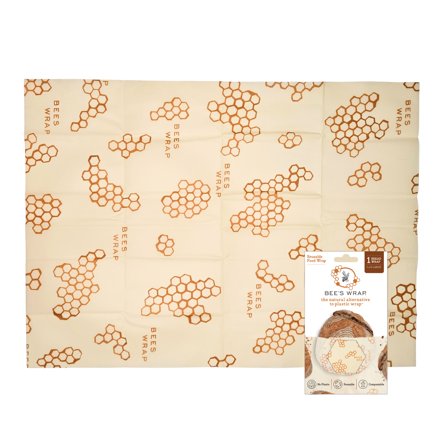 Bee's Wrap® Bread Beeswax Wrap | Reusable Food Storage (XL - 17" x 23")