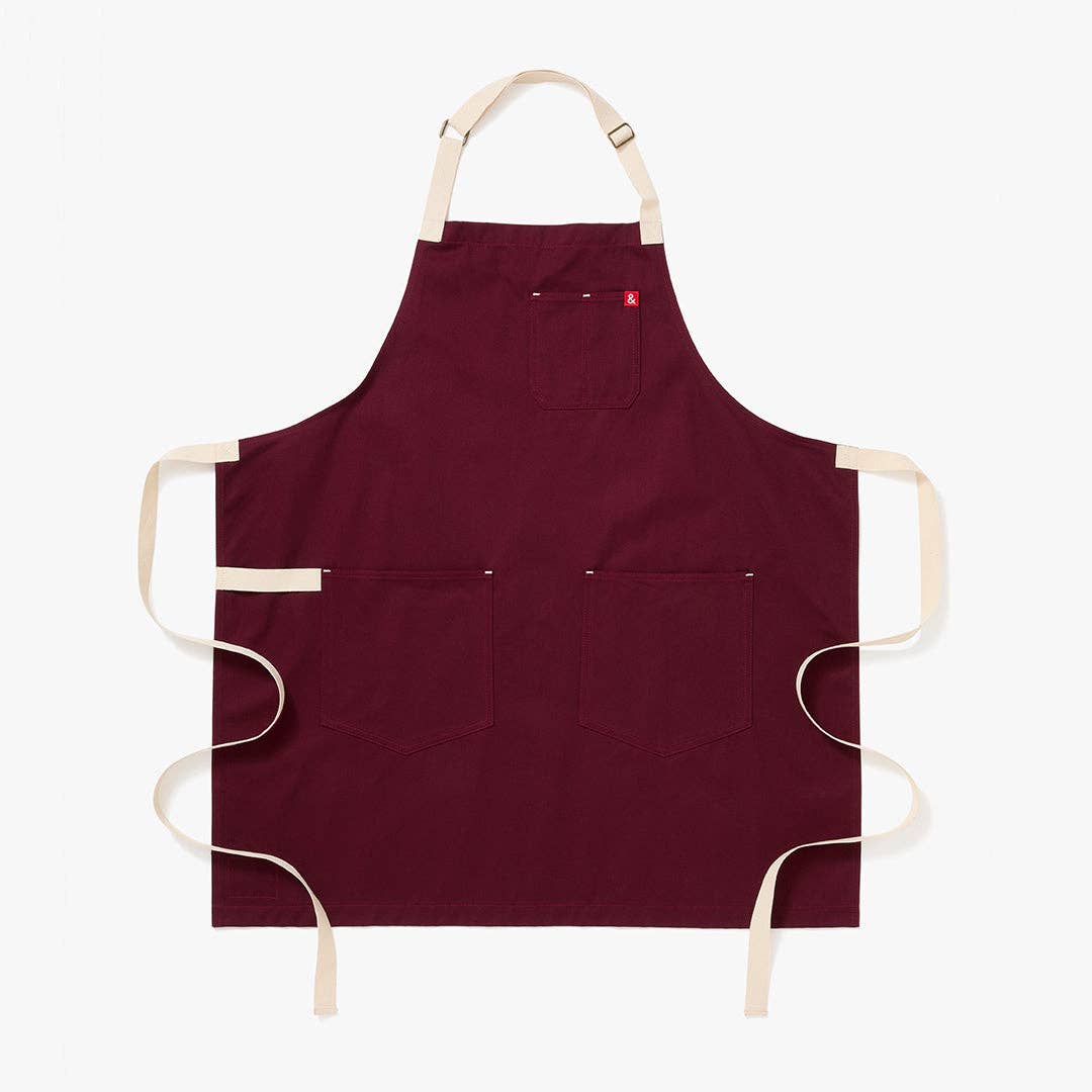 The Essential Apron in Bordeaux (House Red) | Hedley & Bennett