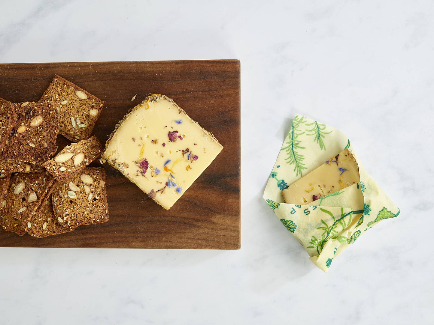 Bee's Wrap® Vegan Assorted 3-Pack | Herb Garden Print (Plant-Based Wax)