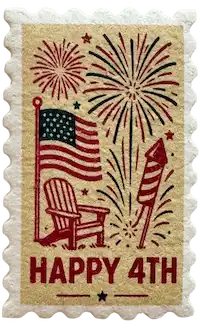 Biodegradable kitchen sponge Happy 4th design spongemail